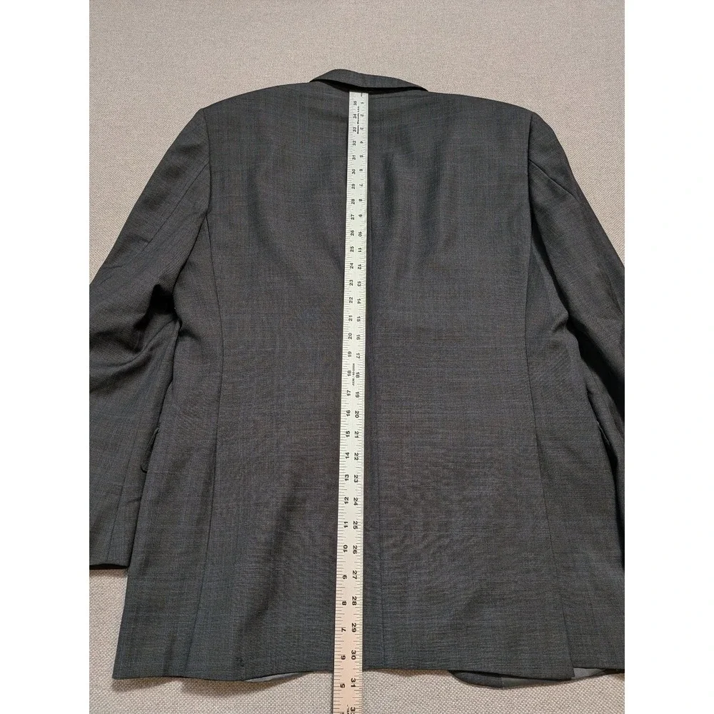 Peter Millar Men's Blazer 40R Gray Check Wool Crown Jacket Union Canada Made